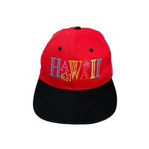 Hawaii Snapback Red Hat- Hawaiian Headwear Hawaii Rainbow Cap